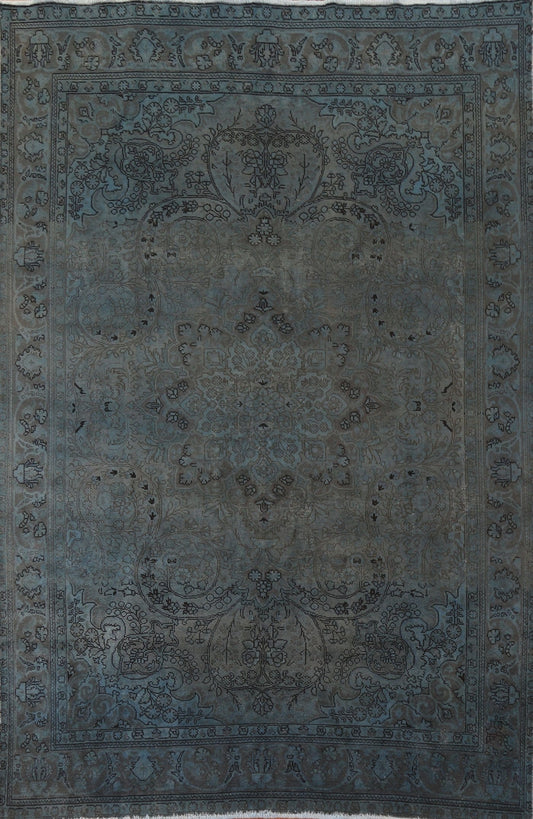 Distressed Over-Dyed Tabriz Persian Area Rug 8x11