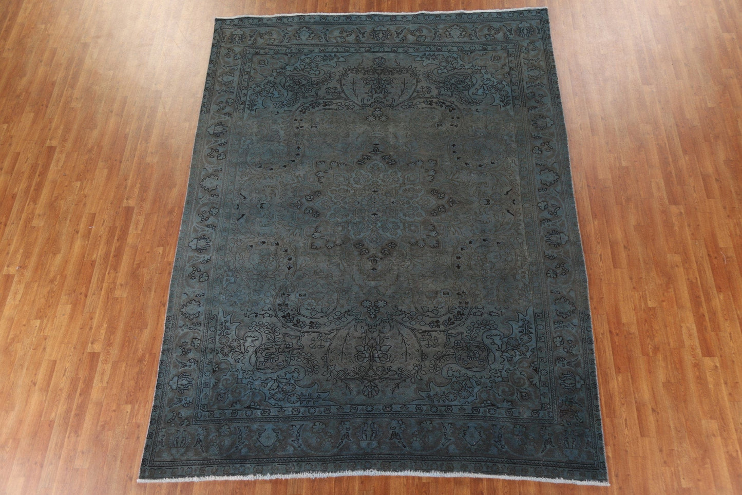 Distressed Over-Dyed Tabriz Persian Area Rug 8x11