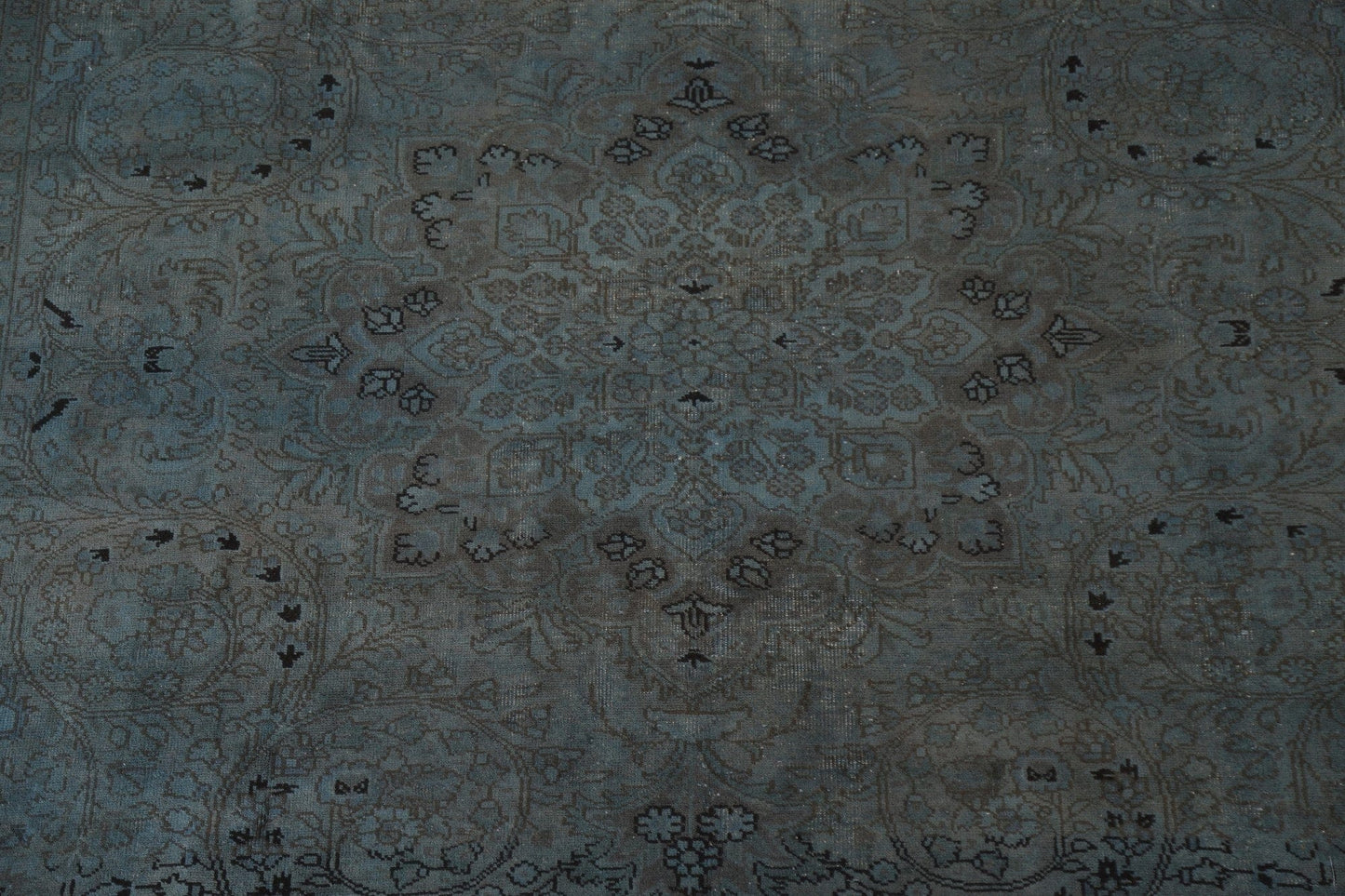 Distressed Over-Dyed Tabriz Persian Area Rug 8x11