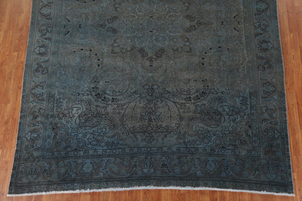 Distressed Over-Dyed Tabriz Persian Area Rug 8x11