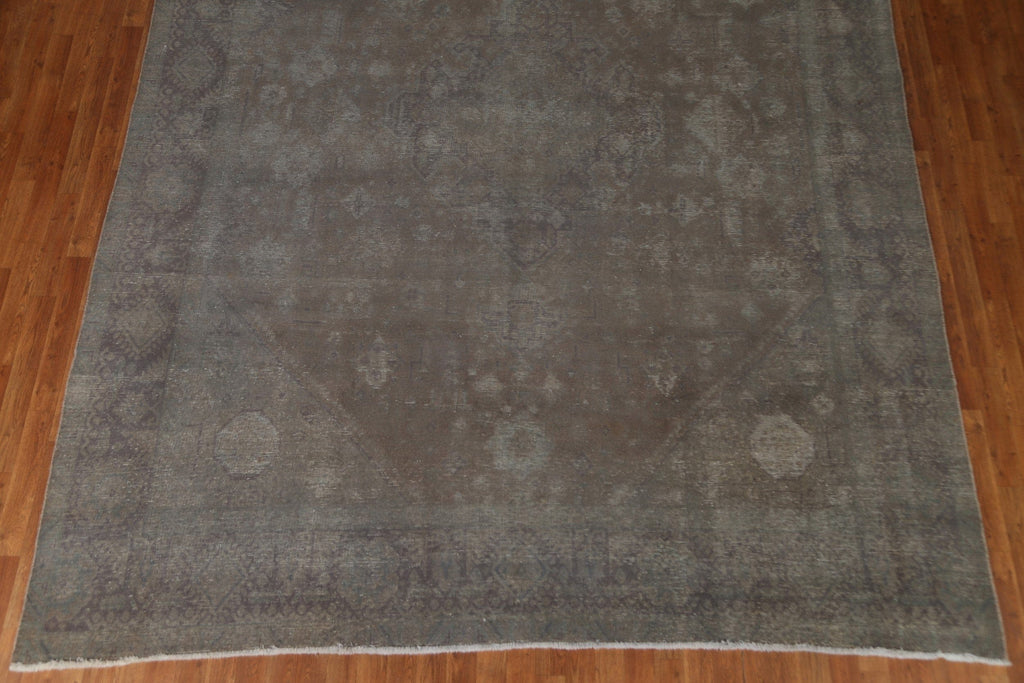 Distressed Over-Dyed Tabriz Persian Area Rug 9x12