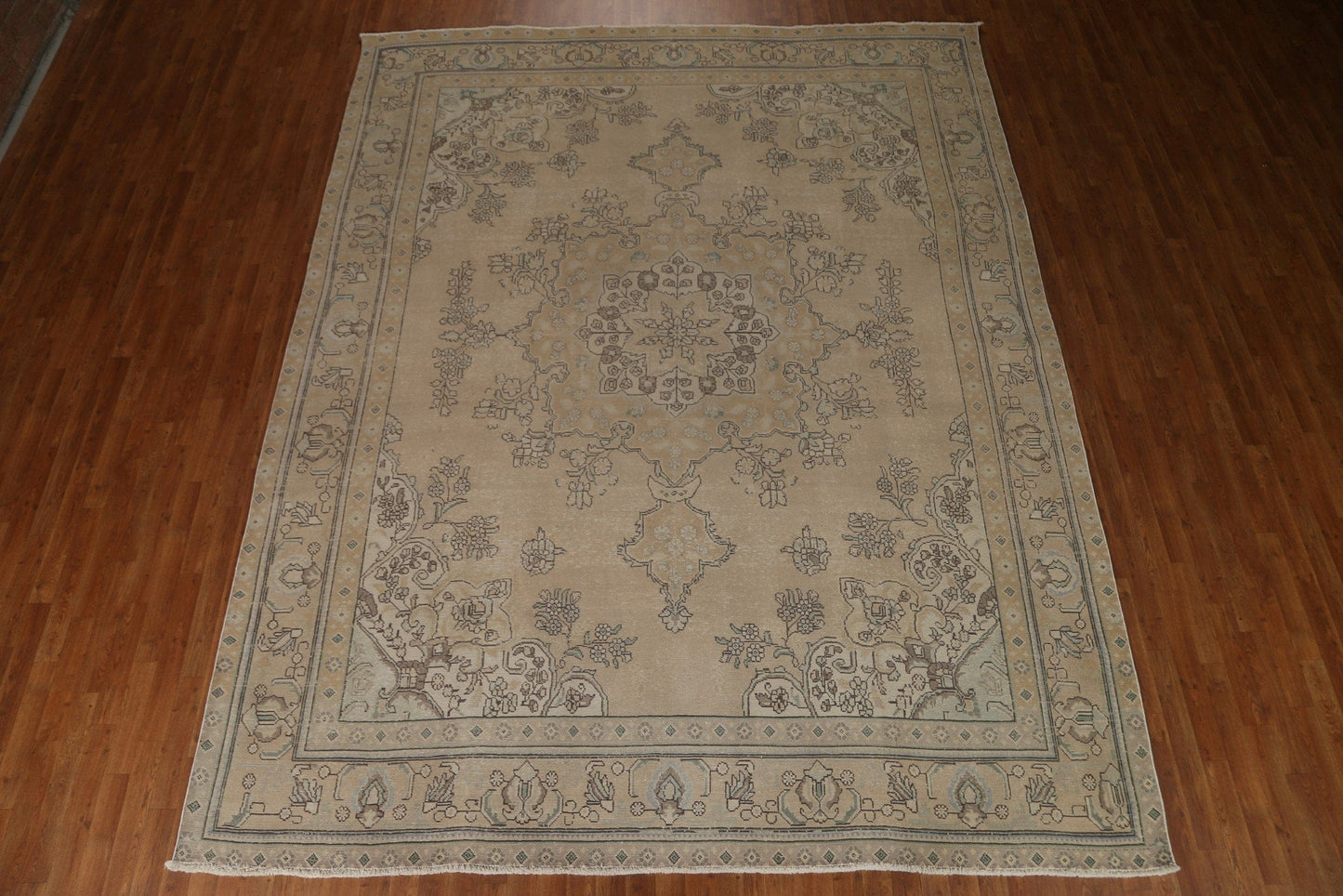 Vintage Distressed Tabriz Persian Area Rug 10x12