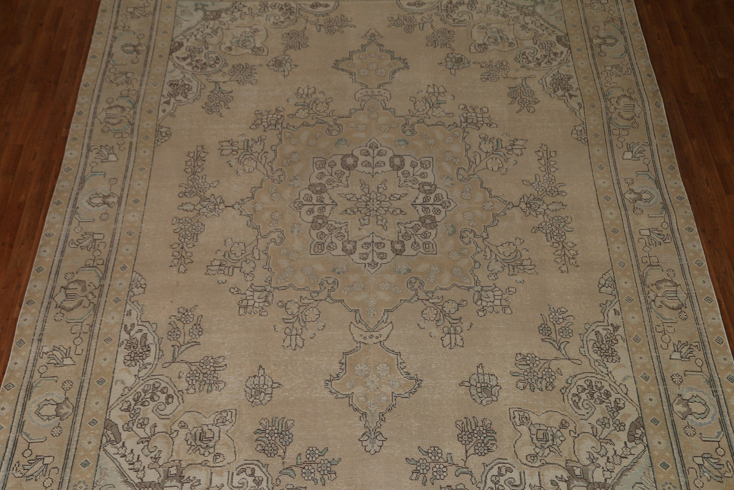 Vintage Distressed Tabriz Persian Area Rug 10x12