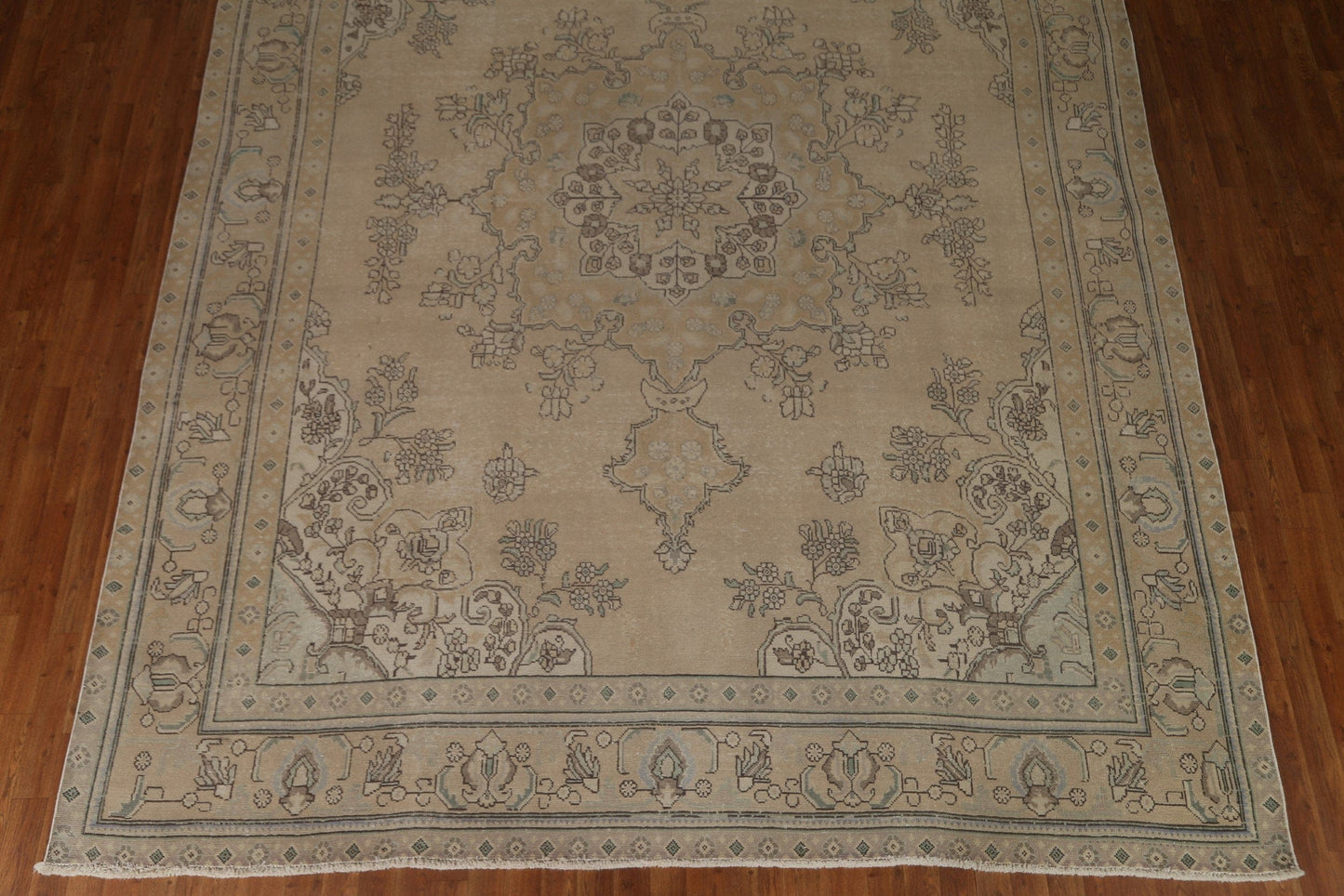 Vintage Distressed Tabriz Persian Area Rug 10x12