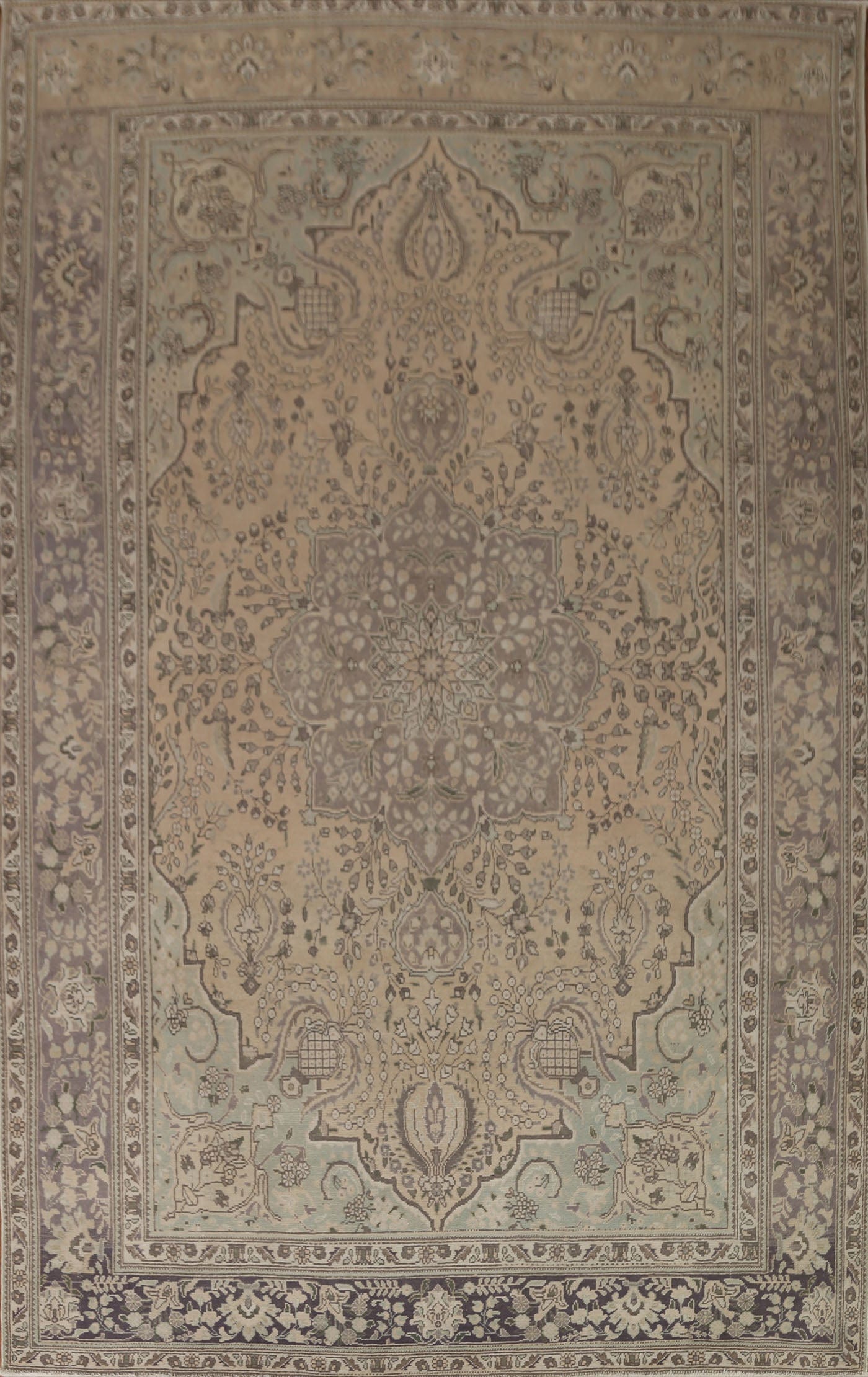 Distressed Wool Tabriz Persian Area Rug 8x12