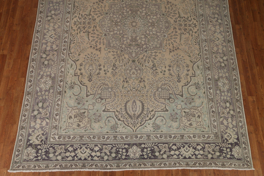 Distressed Wool Tabriz Persian Area Rug 8x12