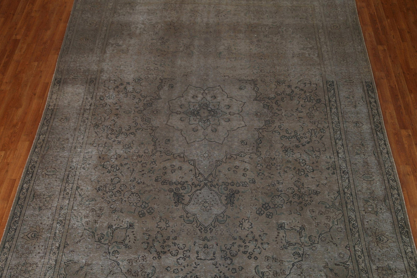 Distressed Over-Dyed Tabriz Persian Area Rug 10x13