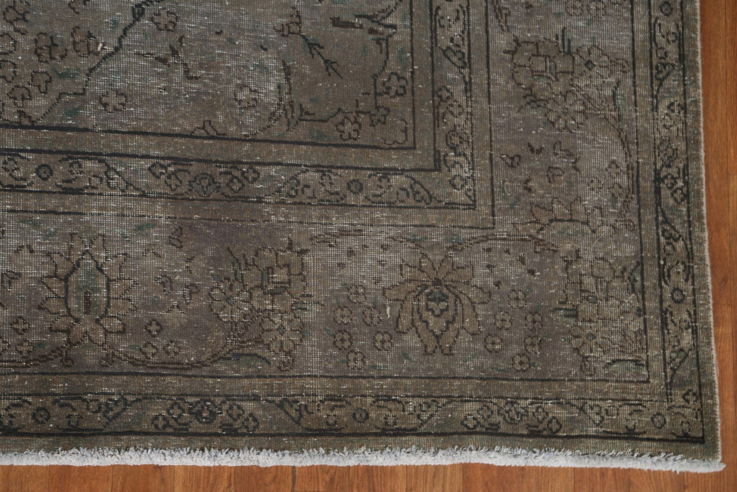 Distressed Over-Dyed Tabriz Persian Area Rug 10x13