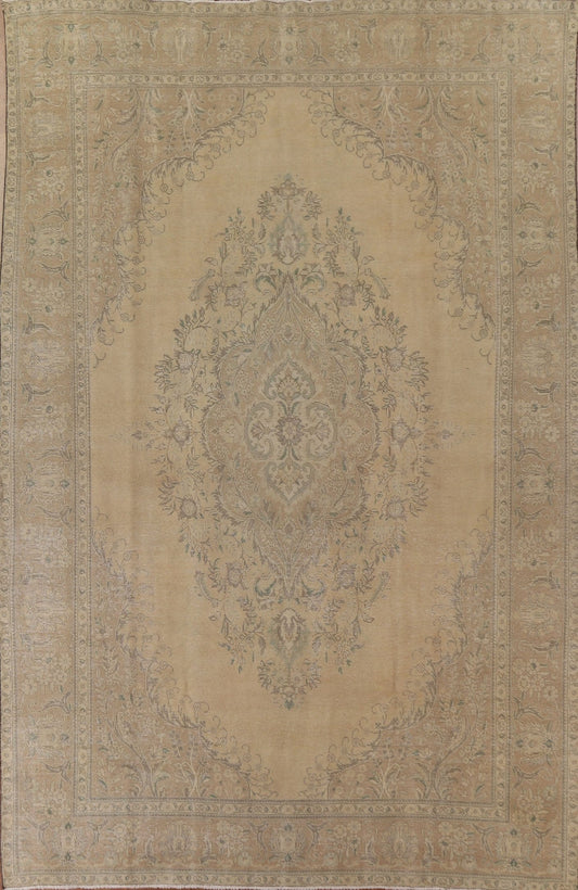 Distressed Tabriz Persian Area Rug 9x13