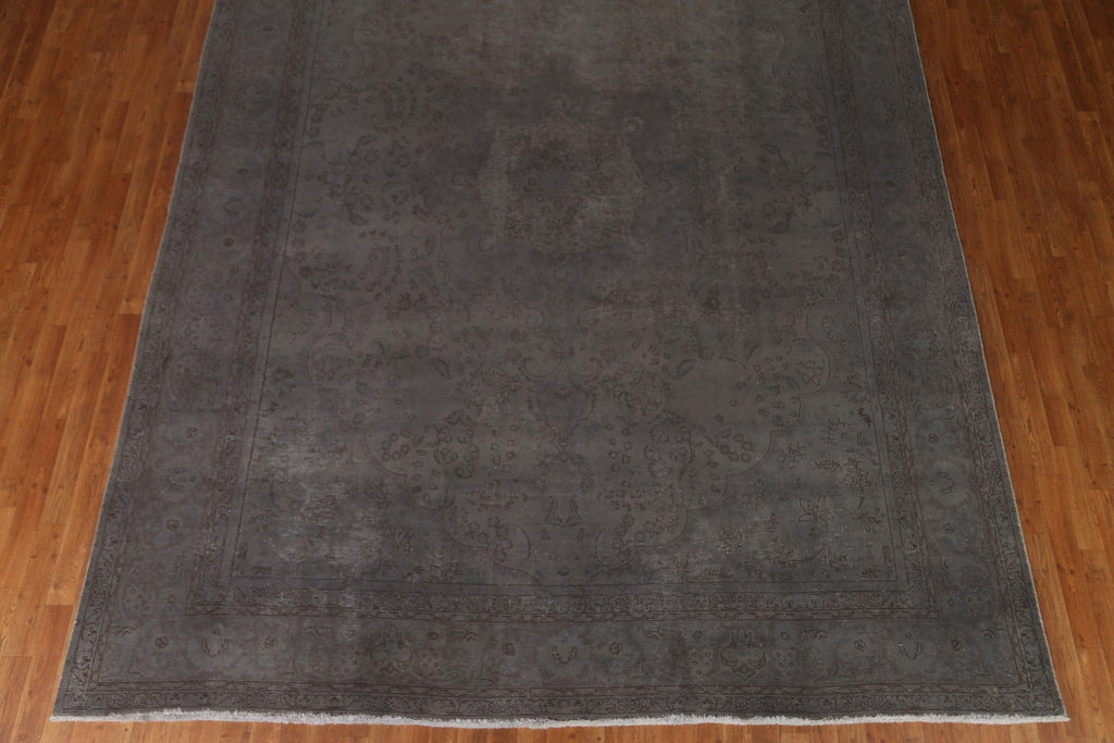 Distressed Over-Dyed Tabriz Persian Area Rug 10x13