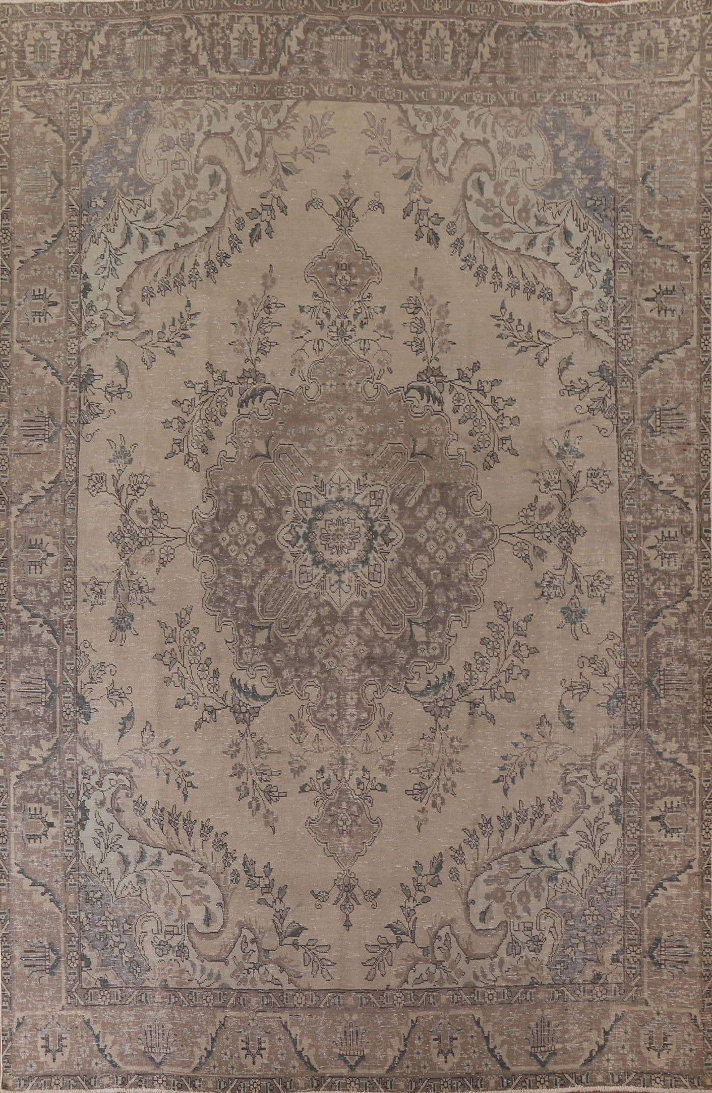 Distressed Tabriz Persian Area Rug 9x13