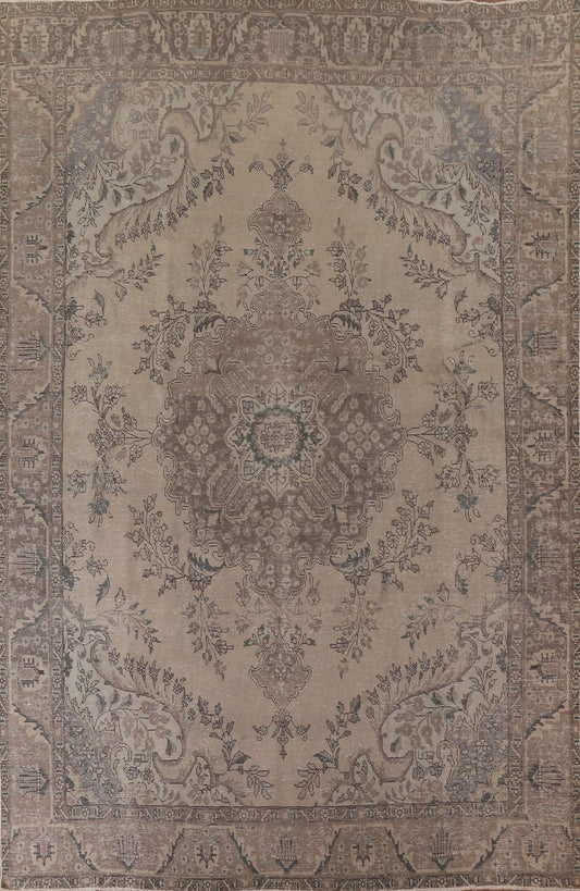 Distressed Tabriz Persian Area Rug 9x13