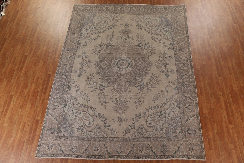 Distressed Tabriz Persian Area Rug 9x13