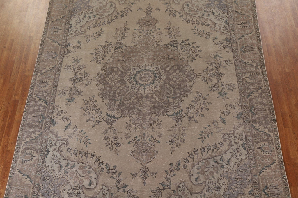 Distressed Tabriz Persian Area Rug 9x13