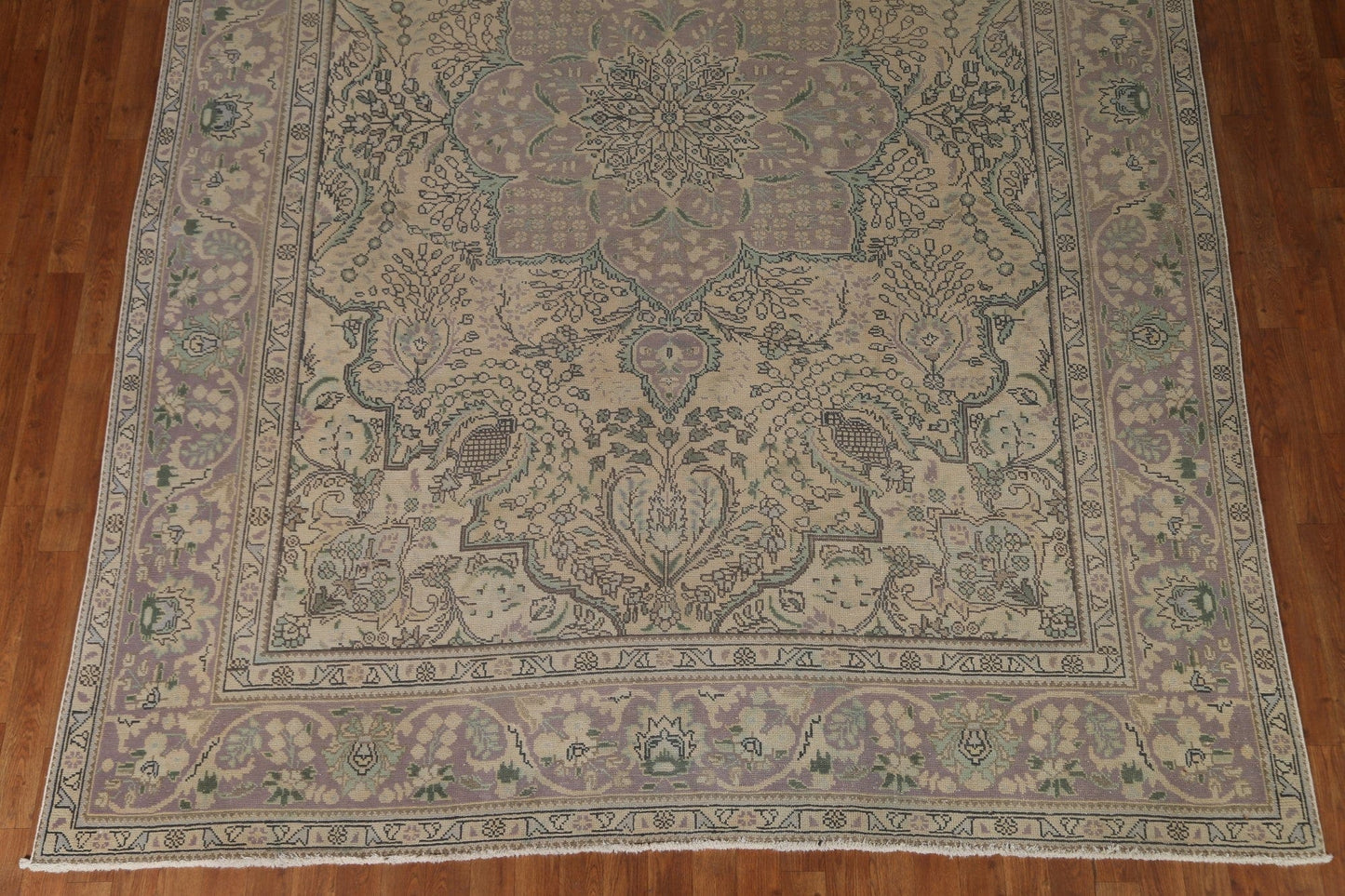 Distressed Floral Tabriz Persian Area Rug 8x11