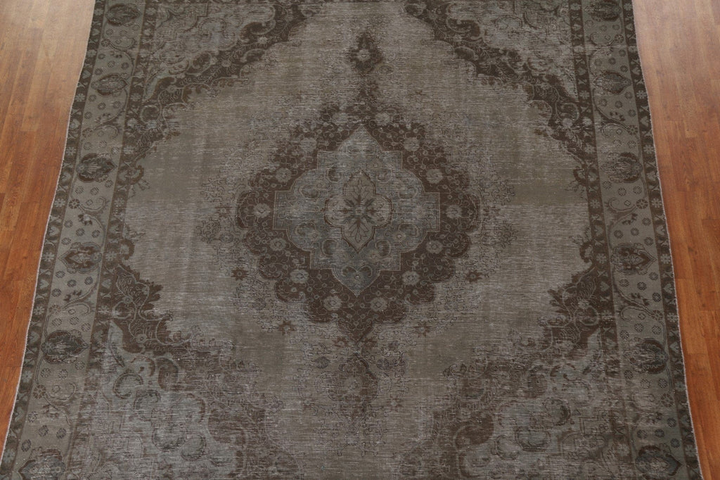 Distressed Over-Dyed Tabriz Persian Area Rug 9x11