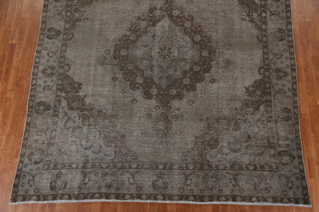 Distressed Over-Dyed Tabriz Persian Area Rug 9x11