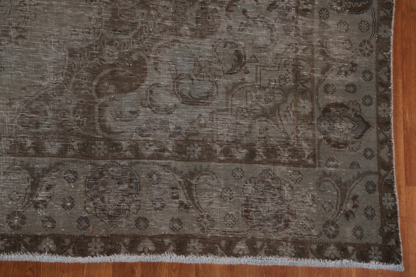 Distressed Over-Dyed Tabriz Persian Area Rug 9x11