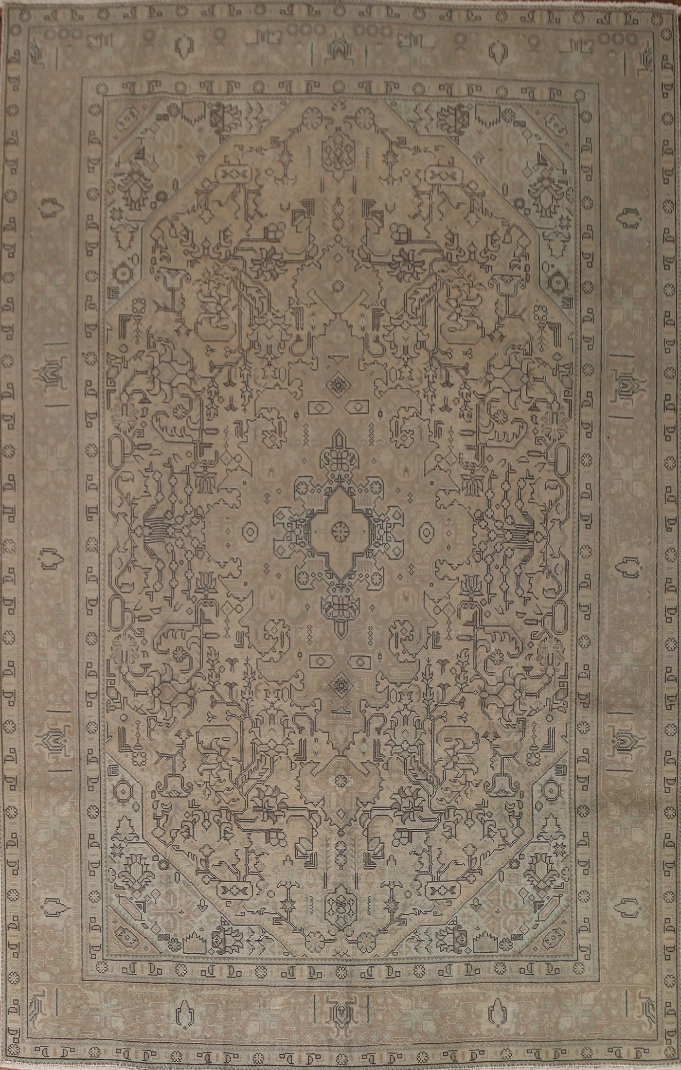 Distressed Tabriz Persian Area Rug 8x11