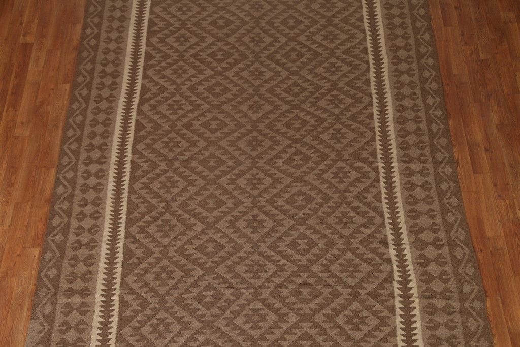 Brown Kilim Oriental Area Rug 7x9