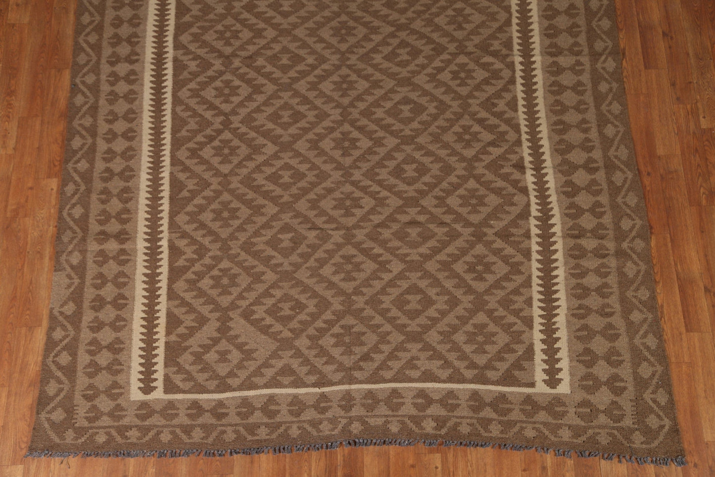 Brown Kilim Oriental Area Rug 7x9