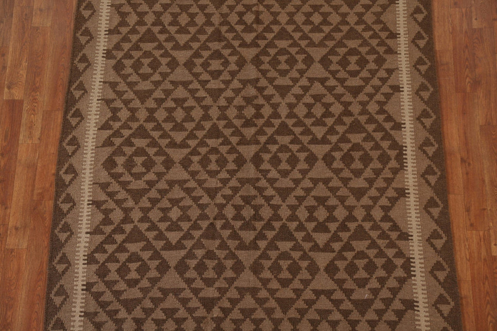 Geometric Kilim Wool Area Rug 5x7