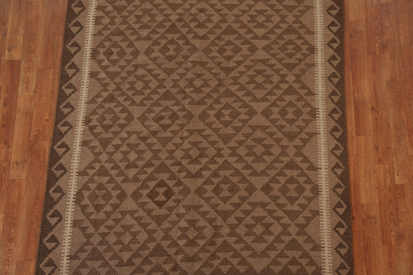 Brown Kilim Tribal Area Rug 5x6