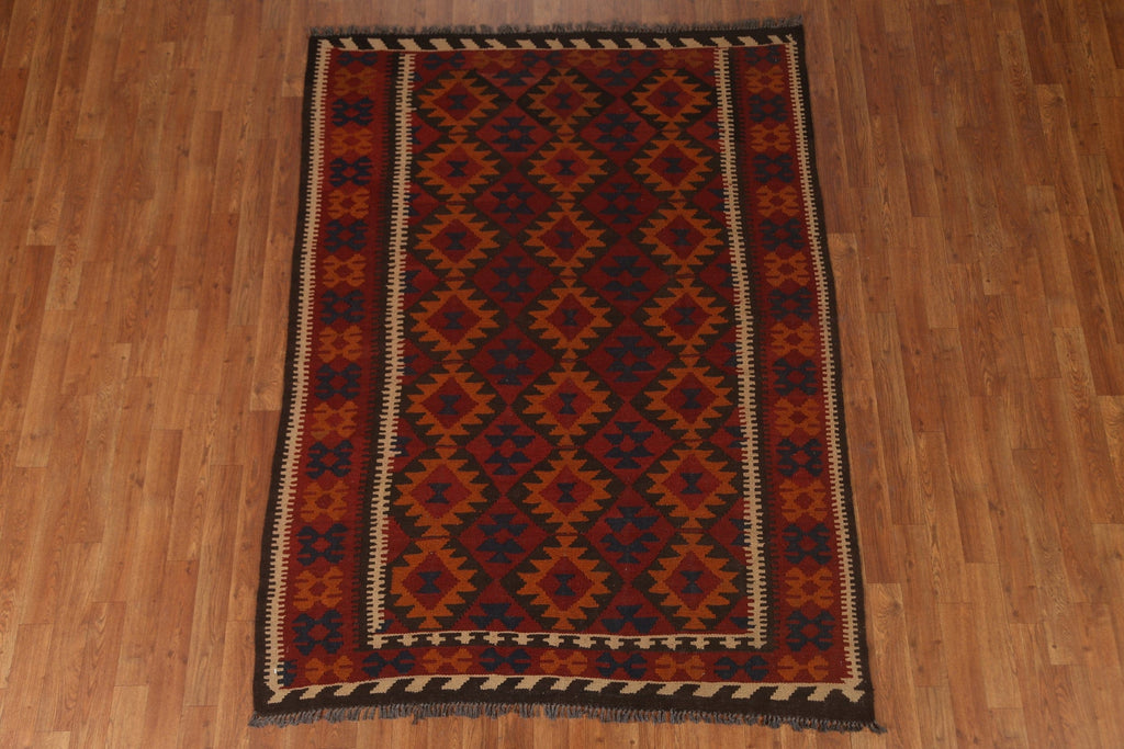 Hand-Woven Kilim Oriental Area Rug 5x7