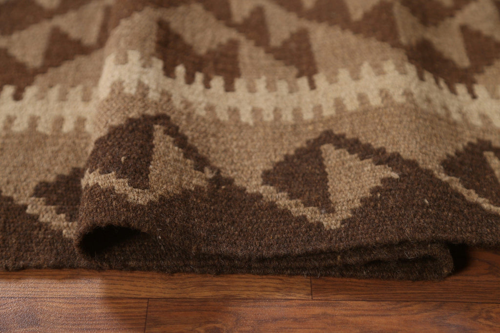 Brown Kilim Tribal Area Rug 5x7