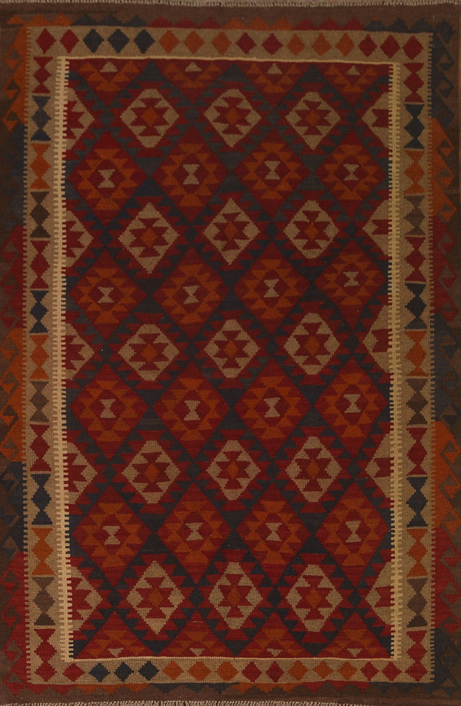 Tribal Kilim Wool Area Rug 5x7