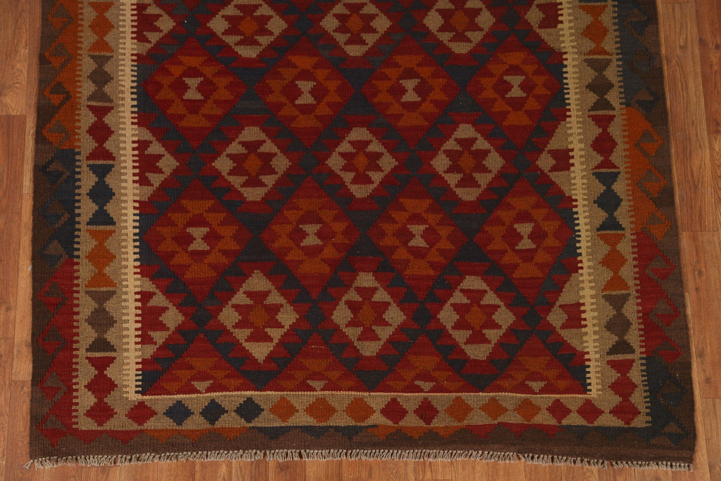 Tribal Kilim Wool Area Rug 5x7