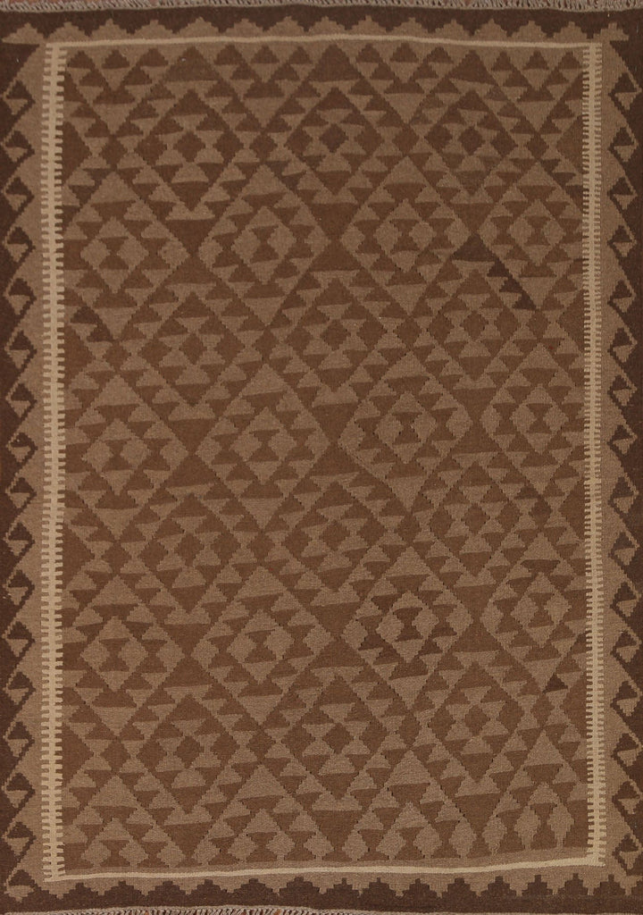 Brown Kilim Oriental Area Rug 5x7