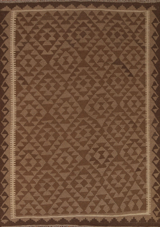 Brown Kilim Oriental Area Rug 5x7