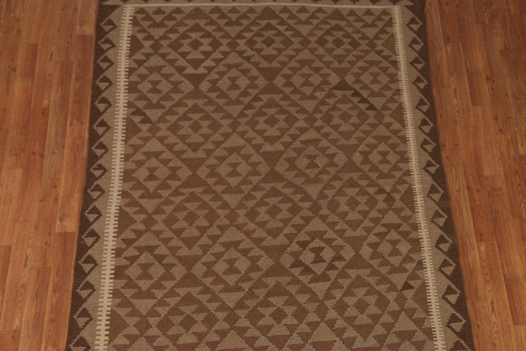 Brown Kilim Oriental Area Rug 5x7