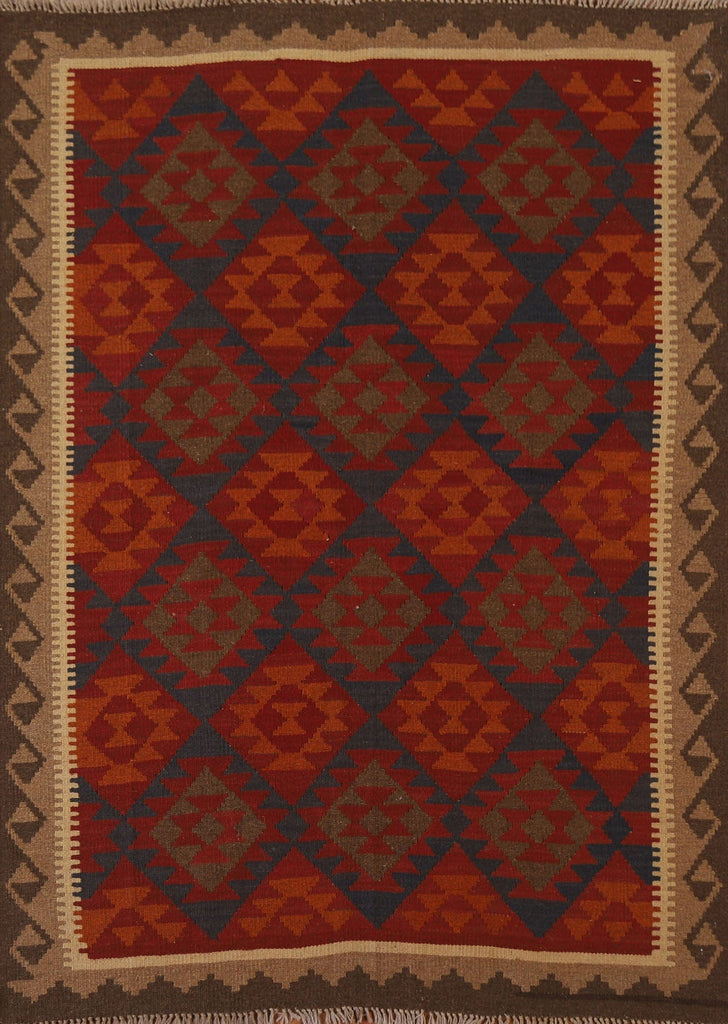 Tribal Kilim Wool Area Rug 5x7