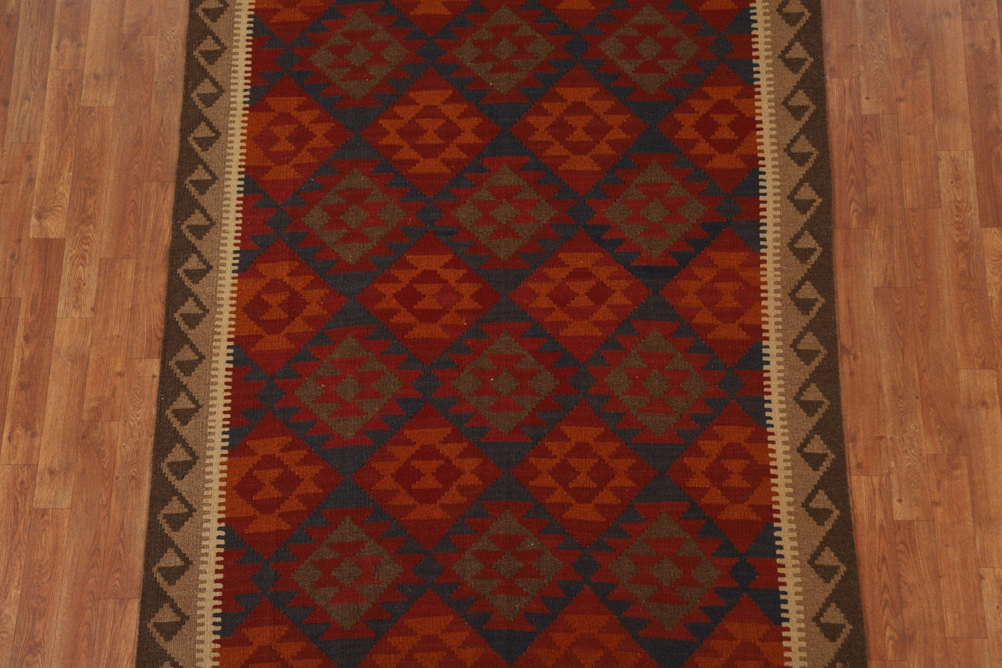 Tribal Kilim Wool Area Rug 5x7