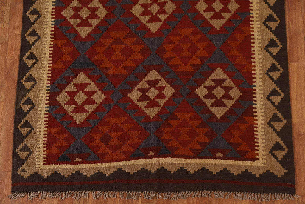 Hand-Woven Wool Kilim Oriental Area Rug 5x7