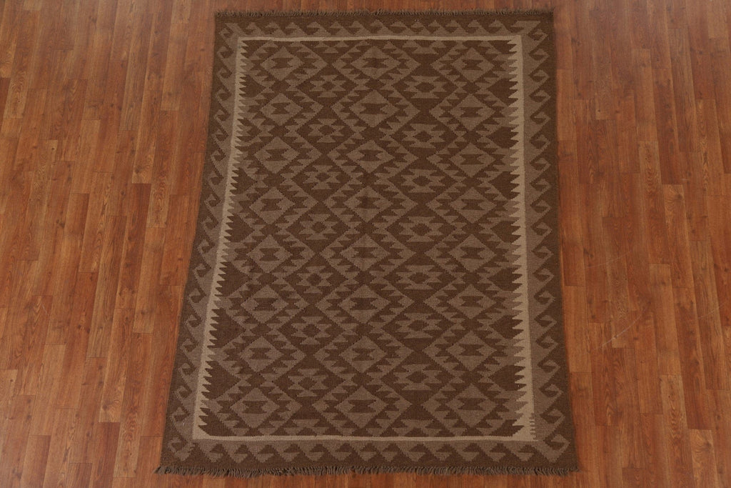 Hand-Woven Kilim Tribal Area Rug 5x7