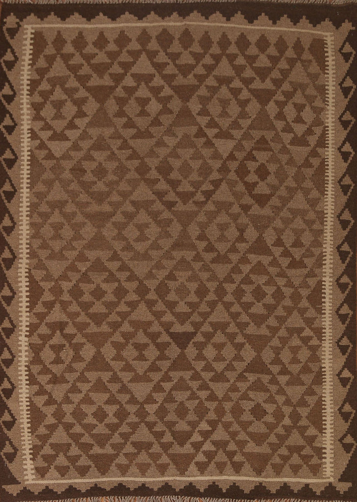 Brown Kilim Oriental Area Rug 5x7