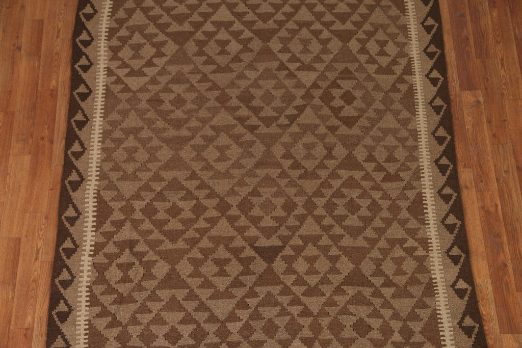 Brown Kilim Oriental Area Rug 5x7