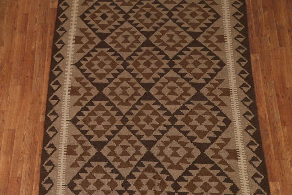 Brown Kilim Oriental Area Rug 5x7