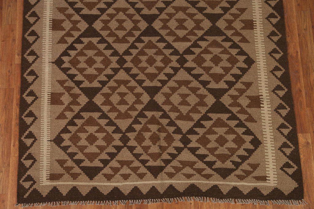 Brown Kilim Oriental Area Rug 5x7