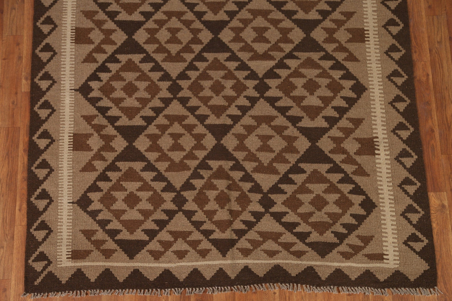 Brown Kilim Oriental Area Rug 5x7