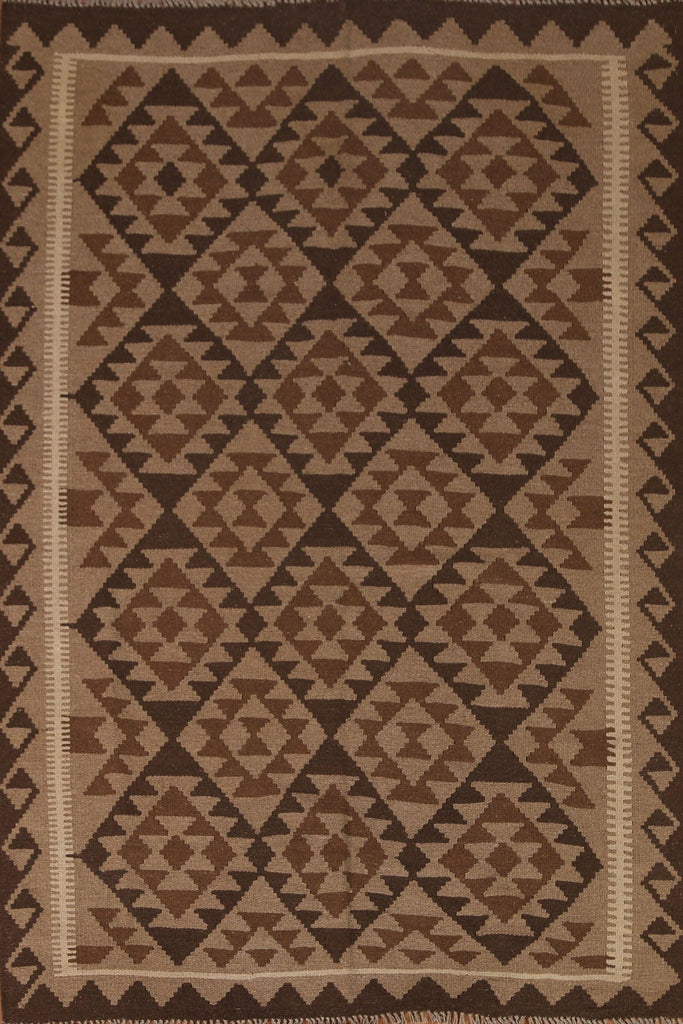 Brown Kilim Oriental Area Rug 5x7