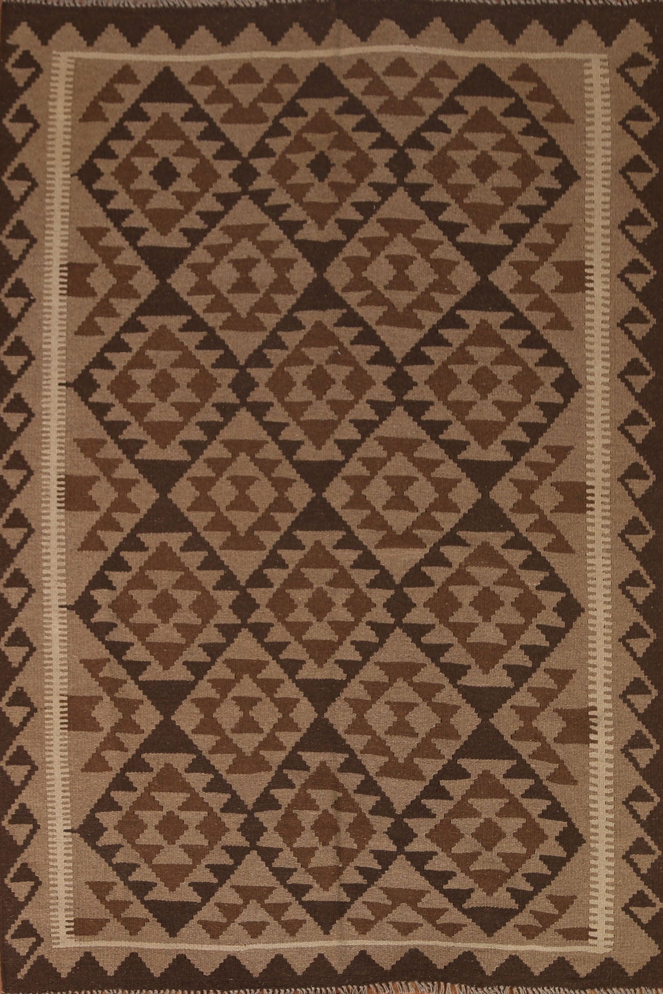 Brown Kilim Oriental Area Rug 5x7