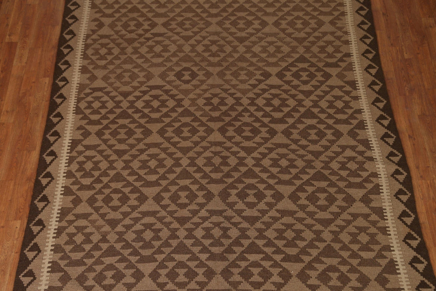 Brown Kilim Tribal Area Rug 7x10