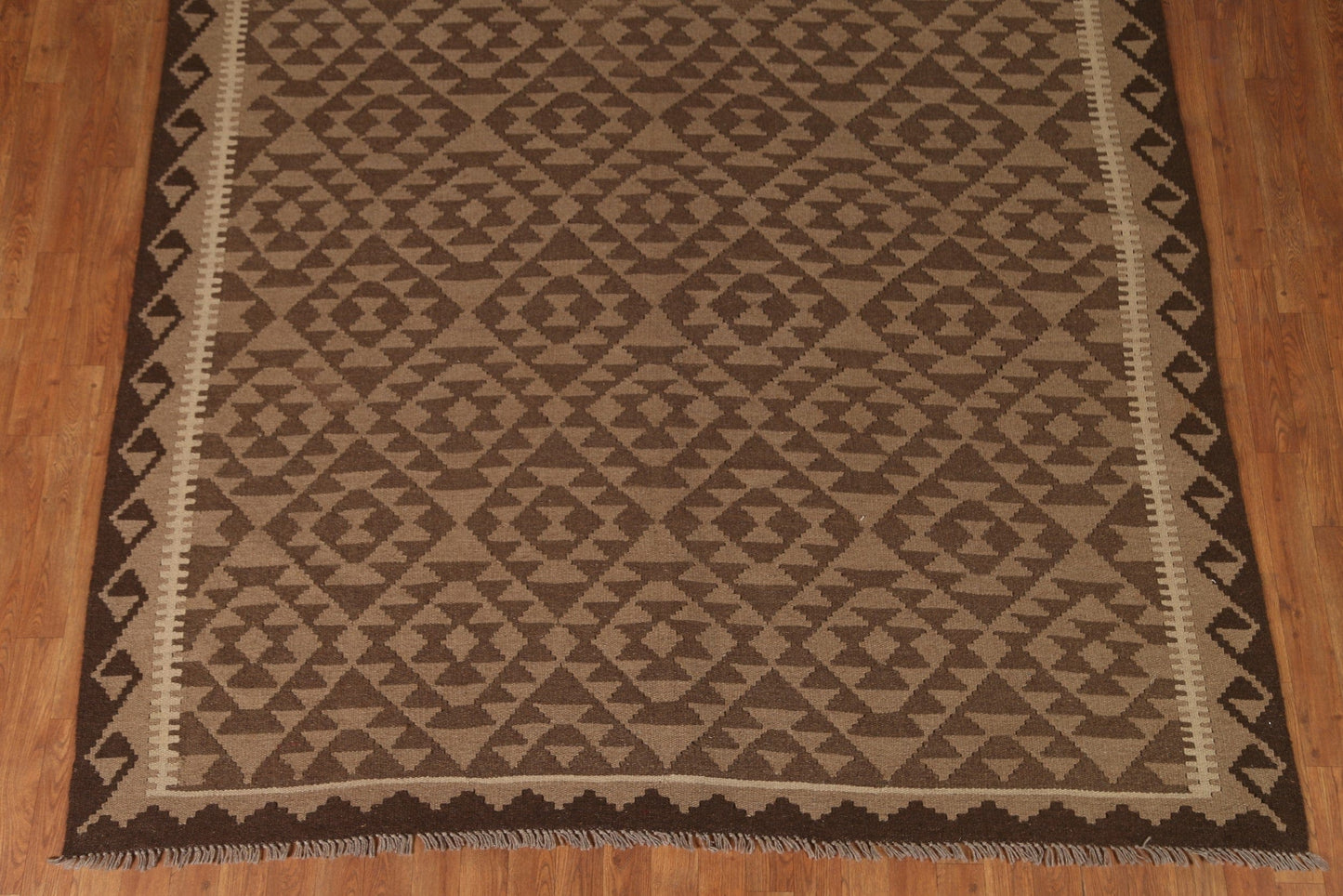 Brown Kilim Tribal Area Rug 7x10