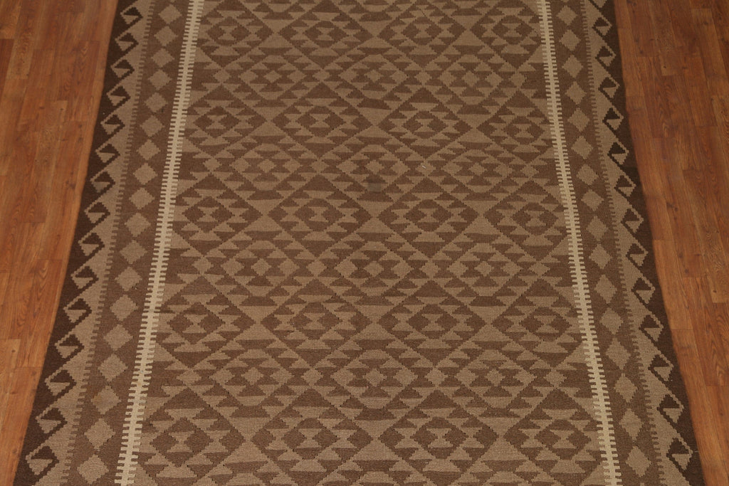 Brown Kilim Oriental Area Rug 7x10