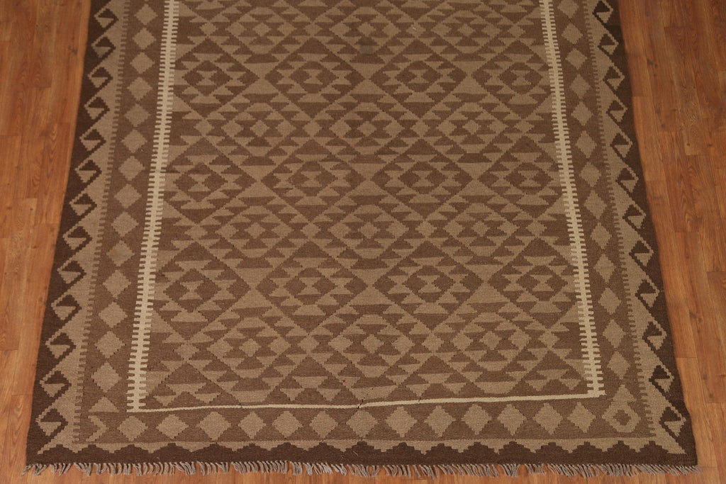 Brown Kilim Oriental Area Rug 7x10