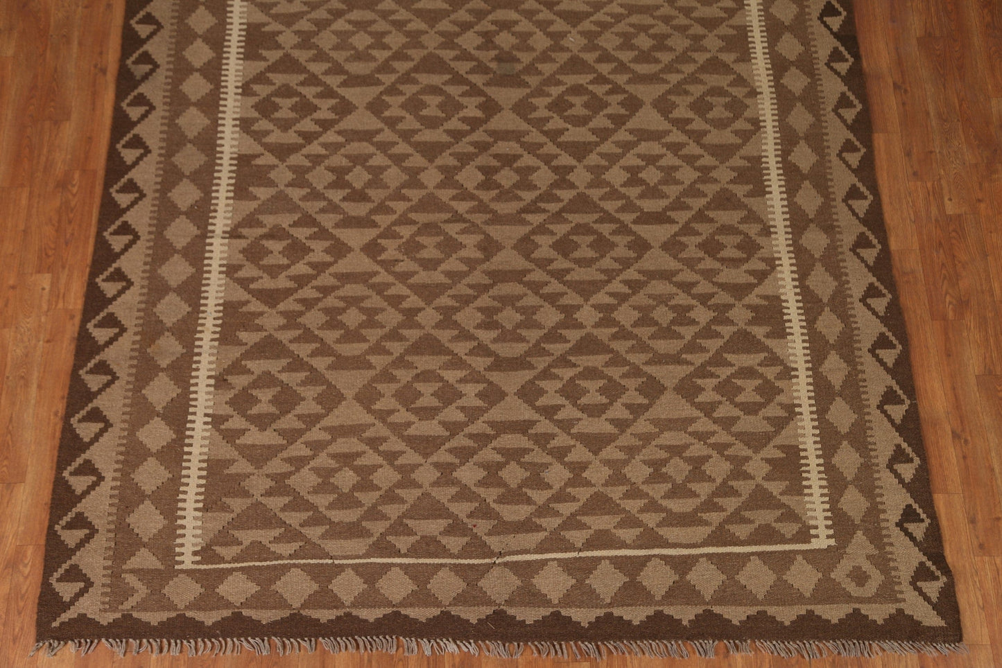 Brown Kilim Oriental Area Rug 7x10